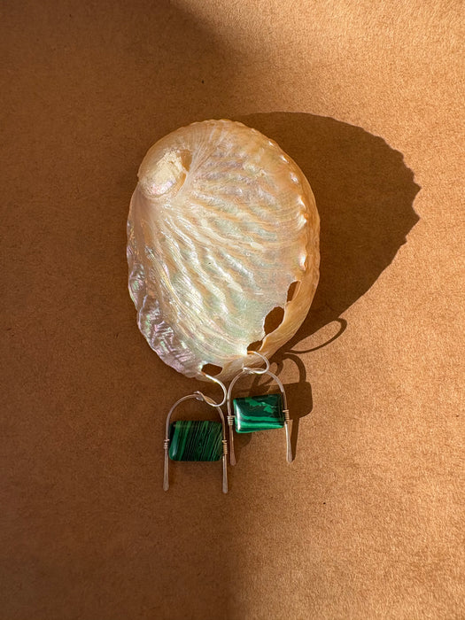 Mini Sterling Silver Boulders: Malachite